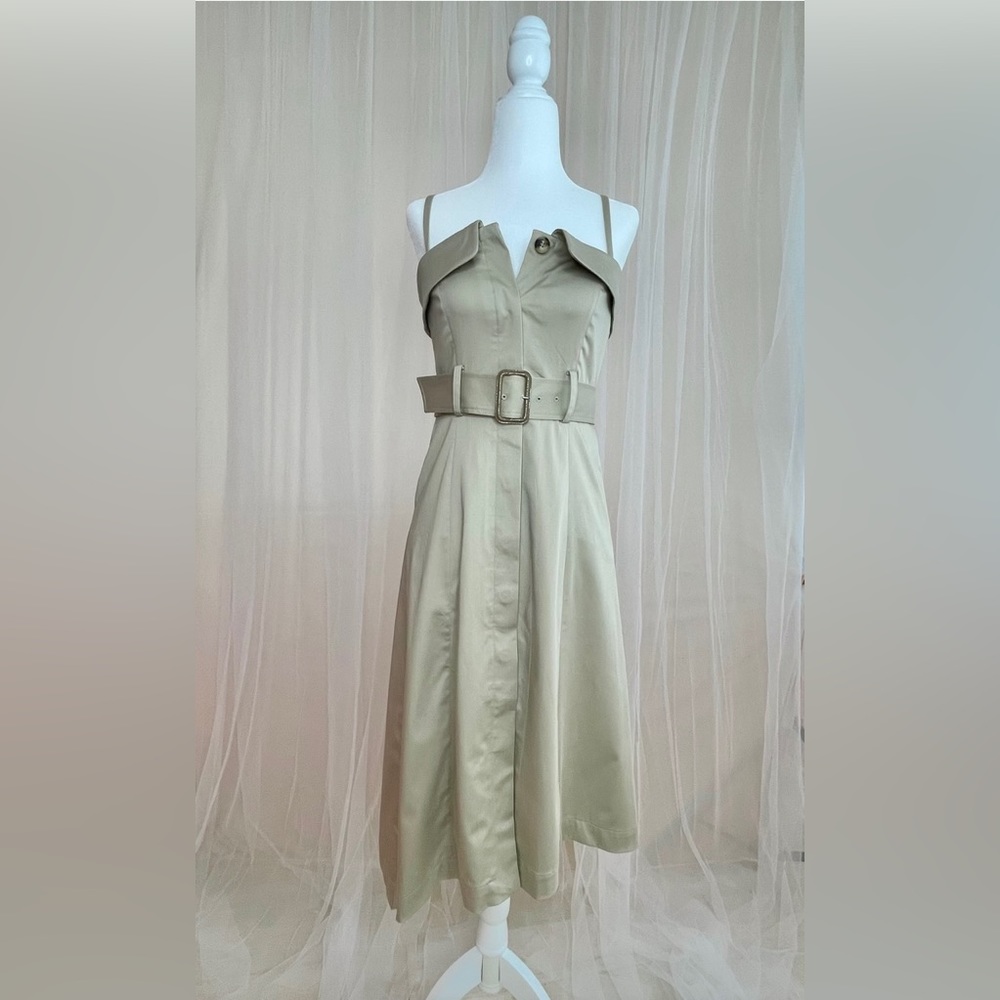 NEVER WORN Banana Republic asymmetric knee-length belted dress - Size 0